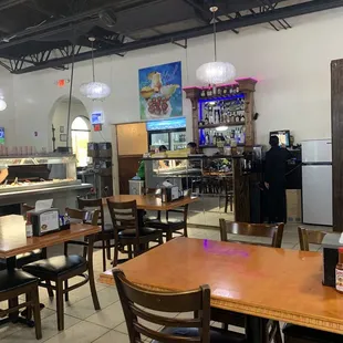 the inside of a restaurant