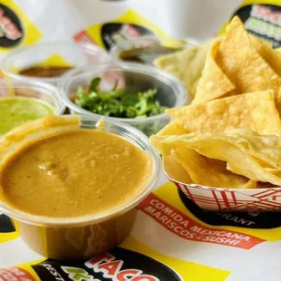 a variety of condiments