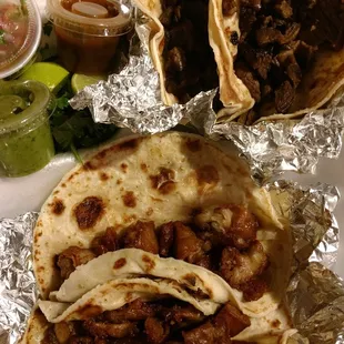 Fajita &amp; tripa tacos to-go