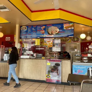 the inside of a restaurant