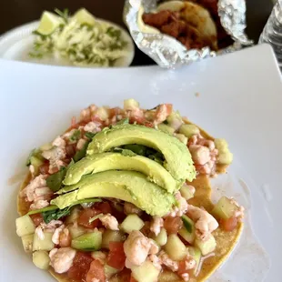 Tostadas de Mariscos &amp; Pastor Tacos