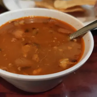 Their very tasty charro beans.