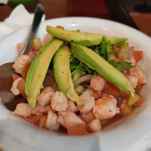 Shrimp ceviche.