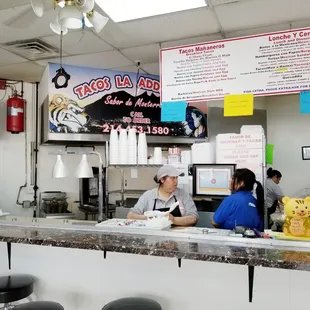 customers at the counter