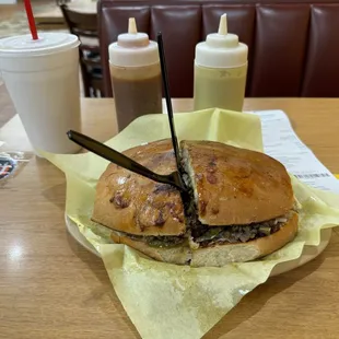 Torta con Bistek. This thing is huge if you have a big appetite this will kill it.