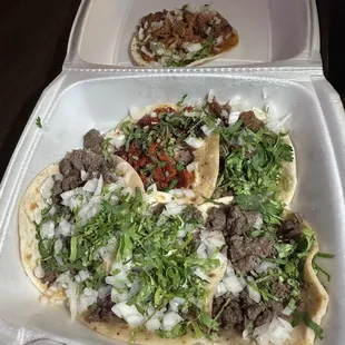 Street tacos variety