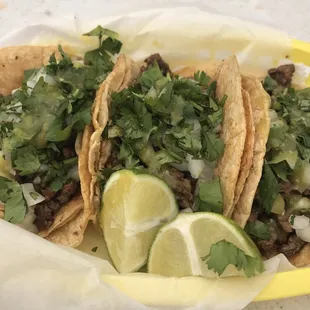 3 steak tacos