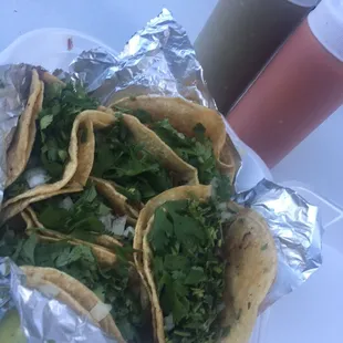 Tacos with extra cilantro as requested