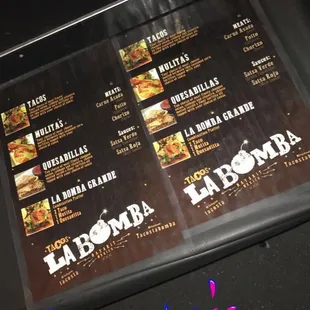 the menu for valentine's day