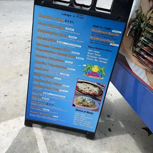 Food menu