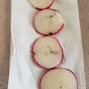 Today&apos;s radishes...wasn&apos;t sure so I did not eat them.