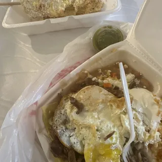 Chilaquiles salsa verde w/2 eggs