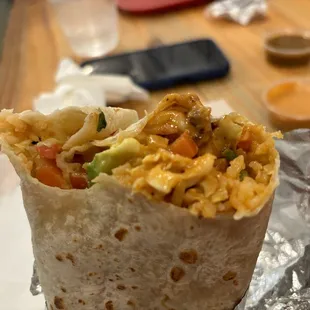 Shrimp burrito.