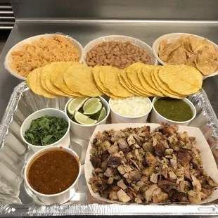 Taco bar meal