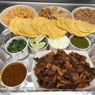 Taco bar meal