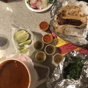 Pozole and tacos