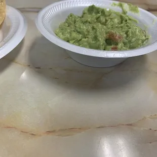 The guacamole and chips