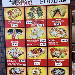 ramen and noodles, menu