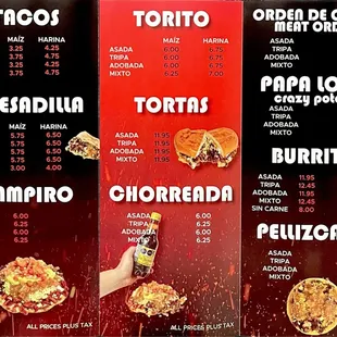 Menu as of September 2024 (p. 3)