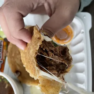 Quesa Birria! Look at that cheese pull ... POV bite action .