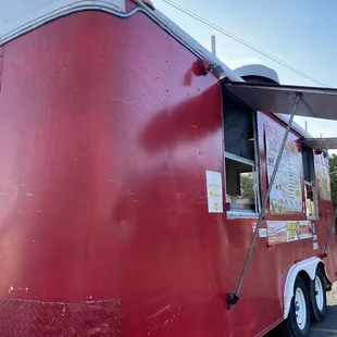 a red food truck