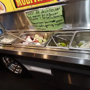 a variety of food items