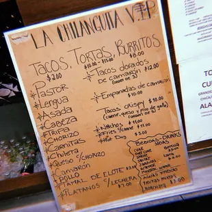 Lots of items on the menu