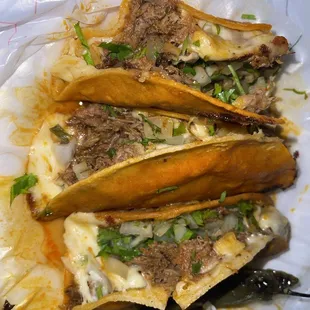 3 quesabirrias + consomé for 13$ extremely generous and delicious:)