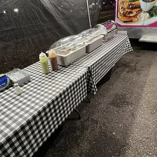 sushi and sashimi, outside