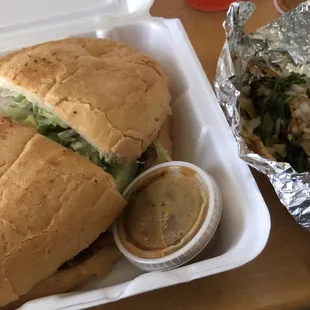 Torta Cubana and al pastor taco. Both really good.