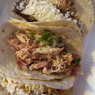 Potato egg and cheese/chicken/bean and cheese