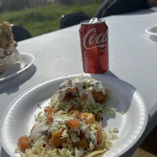 Fried shrimp tacos