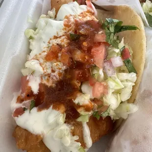 Bomb fish taco