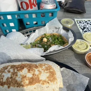 a taco and a burrito