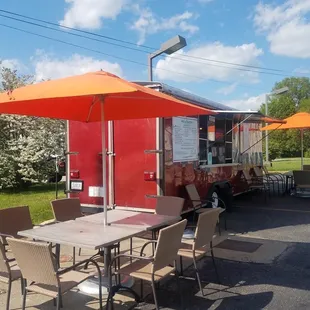 Food truck permanent setup in the Marathon parking lot