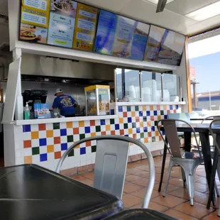 Bright and colorful, super friendly staff.