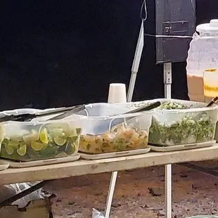 a woman serving food