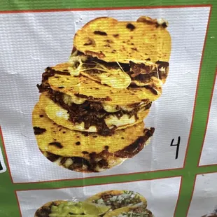 four different types of tacos