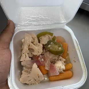 Our awesome veggie salad! (Escabeche)