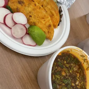 a plate of mexican food