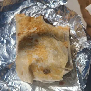 Yummy Carne asada burrito toasted too wow!