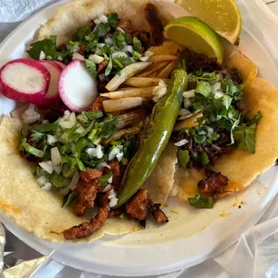 Three tacos! Their al pastor DOES NOT MISS.