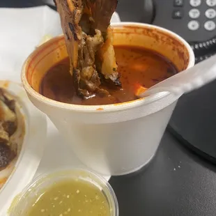 Quesabirria with consome