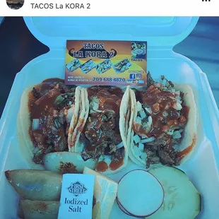 Asada tacos to die for.