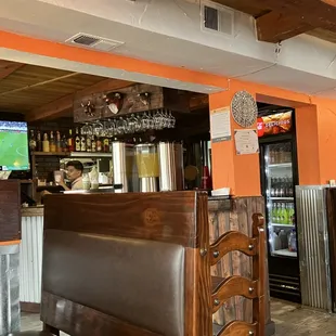 The cozy vibe at Tacos La Mina.