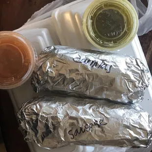 Whole order - $2 just for that super small side of green sauce