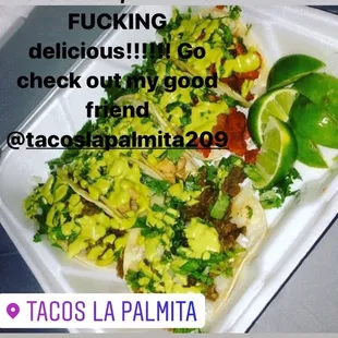 Al pastor, chicken &amp; asada tacos with green sauce