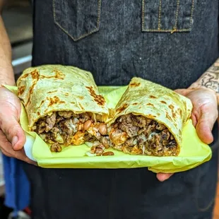 love Burritos and have the caving? Come and enjoy one of our Super Burritos loaded with 3 Meats, Rice, Beans, Cheese, Sour Cream and Guac.