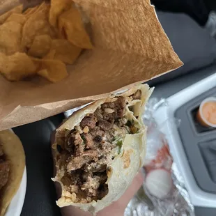 Carne asada burrito