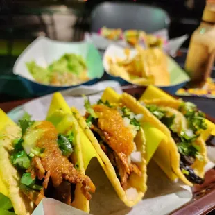 Two Al Pastor and a portobello for my three tacos. All flavorful!